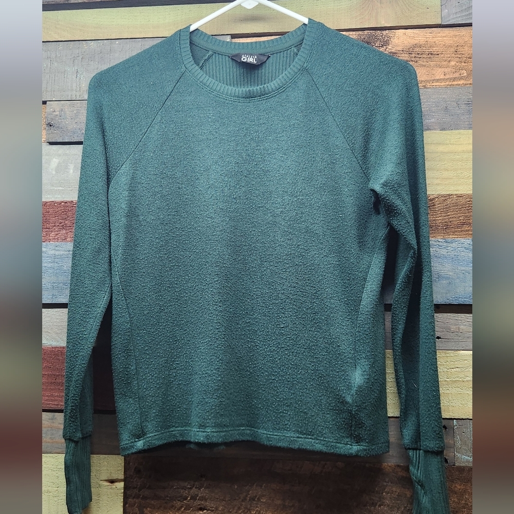 Athleta Girl Green Long Sleeve Top Size M